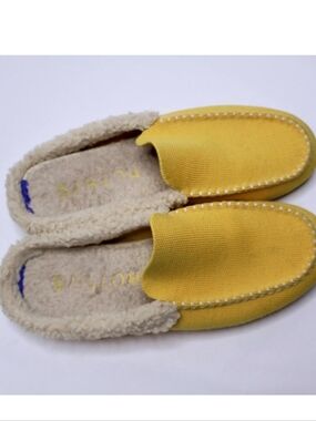 Rothy's Popcorn Yellow Slip-On Scuff Slippers House Shoes Size 9